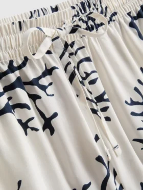 Pantaloni scurți de pijama cu imprimeu coral