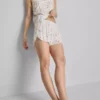 Pantaloni scurți de pijama cu imprimeu floral Pantaloni scurți de pijama cu imprimeu floral