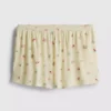 Pantaloni scurți de pijama cu imprimeu floral și nervuri