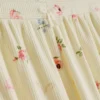 Pantaloni scurți de pijama cu imprimeu floral și nervuri