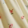 Pantaloni scurți de pijama cu imprimeu floral și nervuri
