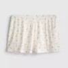 Pantaloni scurți de pijama cu imprimeu și nervuri Pantaloni scurți de pijama cu imprimeu și nervuri