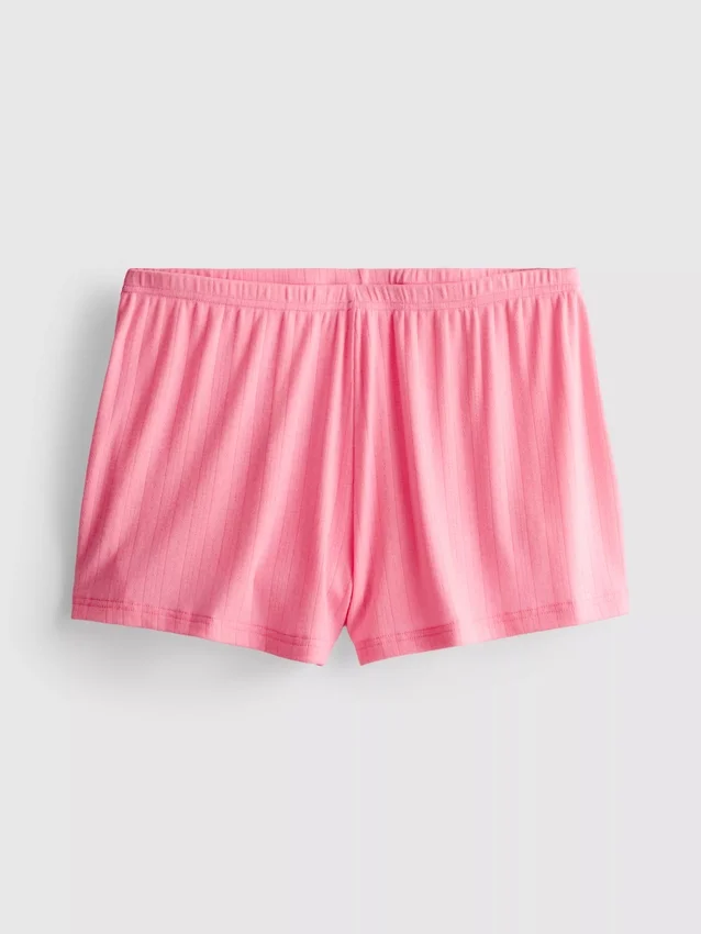 Pantaloni scurți de pijama cu model Pointelle Pantaloni scurți de pijama cu model Pointelle