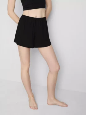 Pantaloni scurți de pijama cu model Pointelle