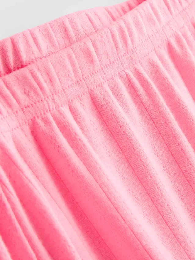 Pantaloni scurți de pijama cu model Pointelle Pantaloni scurți de pijama cu model Pointelle