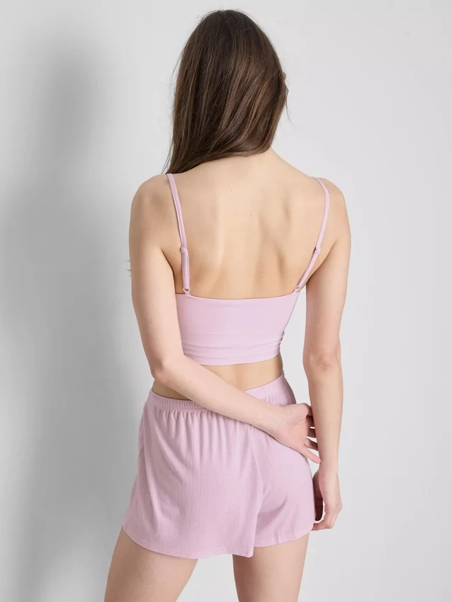 Pantaloni scurți de pijama cu model Pointelle Pantaloni scurți de pijama cu model Pointelle