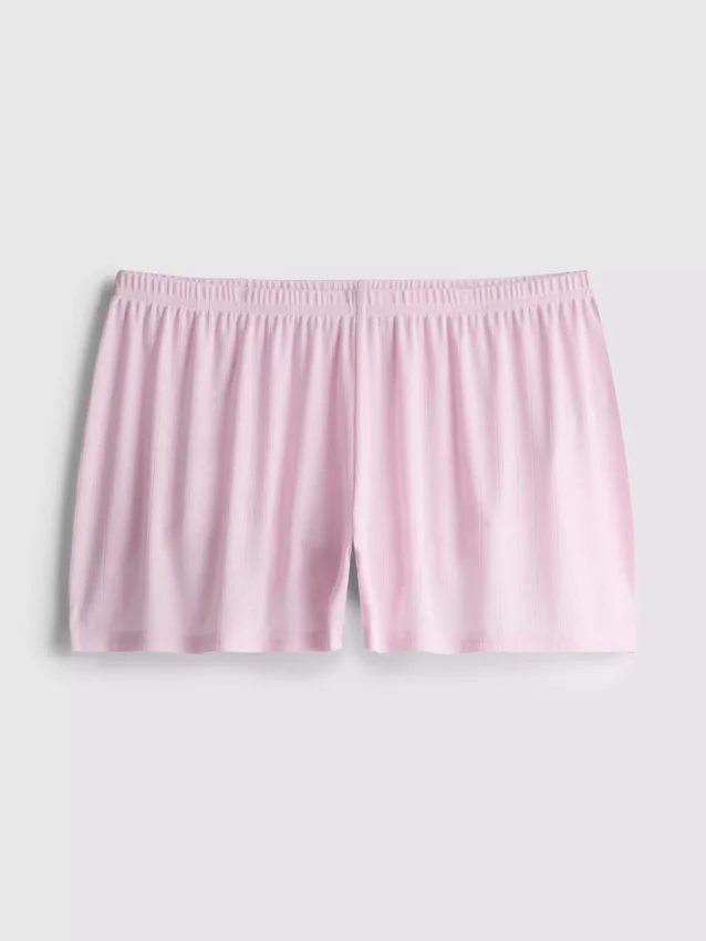 Pantaloni scurți de pijama cu model Pointelle Pantaloni scurți de pijama cu model Pointelle