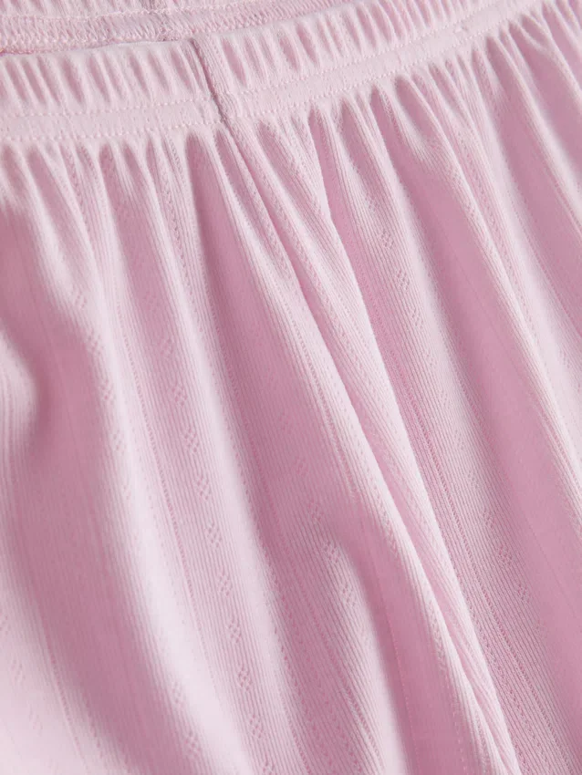 Pantaloni scurți de pijama cu model Pointelle Pantaloni scurți de pijama cu model Pointelle
