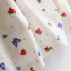 Pantaloni scurți de pijama cu nervuri, cu imprimeu cu fluturi