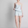 Pantaloni scurți de pijama din amestec de mătase Pantaloni scurți de pijama din amestec de mătase