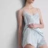 Pantaloni scurți de pijama din amestec de mătase Pantaloni scurți de pijama din amestec de mătase