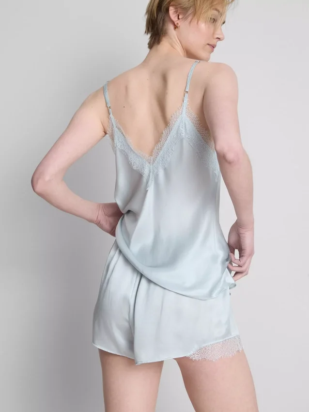 Pantaloni scurți de pijama din amestec de mătase Pantaloni scurți de pijama din amestec de mătase