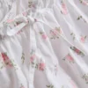 Pantaloni scurți de pijama din bumbac Dobby cu imprimeu floral