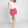Pantaloni scurți de pijama din bumbac țesut Pantaloni scurți de pijama din bumbac țesut