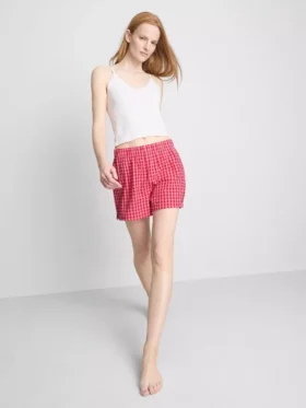 Pantaloni scurți de pijama din bumbac țesut