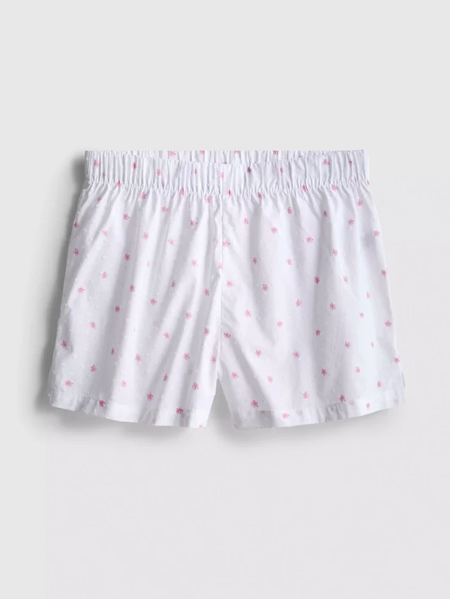 Pantaloni scurți de pijama din bumbac țesut Pantaloni scurți de pijama din bumbac țesut