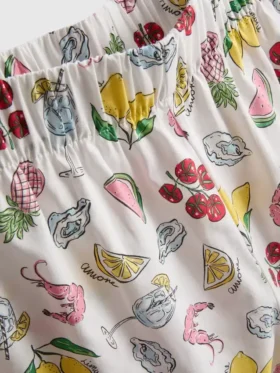 Pantaloni scurți de pijama din bumbac țesut
