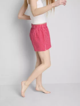 Pantaloni scurți de pijama din bumbac țesut