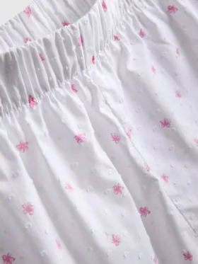 Pantaloni scurți de pijama din bumbac țesut