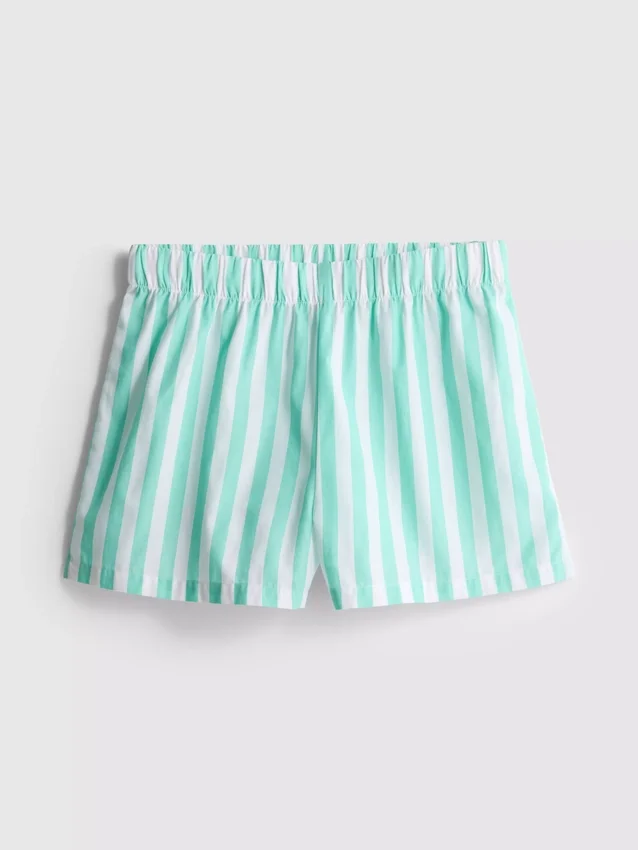 Pantaloni scurți de pijama din bumbac țesut Pantaloni scurți de pijama din bumbac țesut