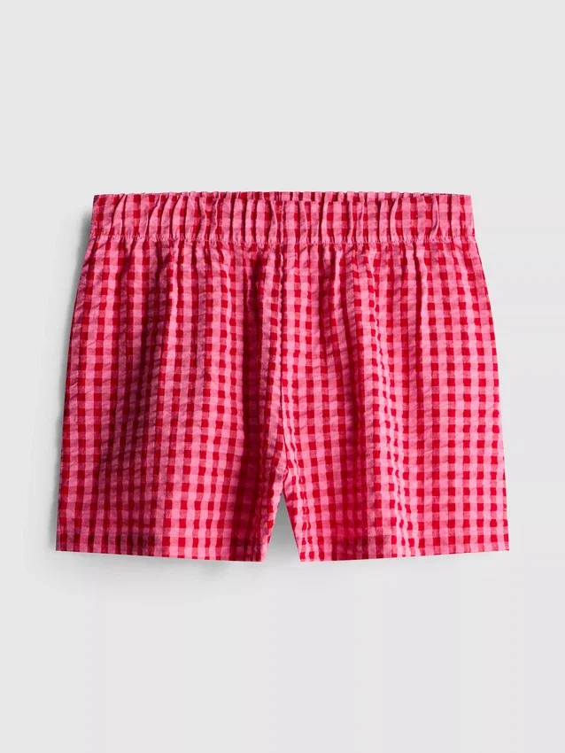 Pantaloni scurți de pijama din bumbac țesut Pantaloni scurți de pijama din bumbac țesut