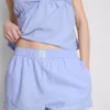 Pantaloni scurți de pijama din bumbac țesut Stacey Solomon Pantaloni scurți de pijama din bumbac țesut Stacey Solomon