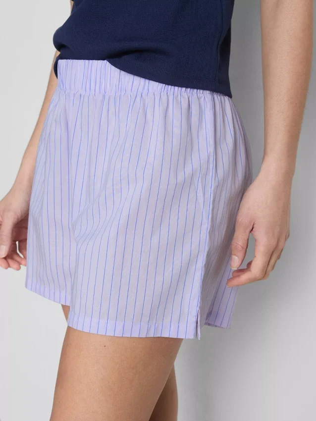 Pantaloni scurți de pijama din bumbac imprimați Pantaloni scurți de pijama din bumbac imprimați