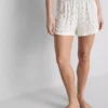 Pantaloni scurți de pijama din tricot cu nervuri