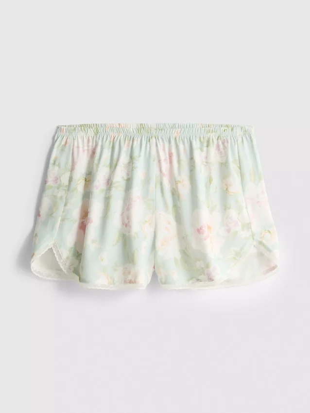 Pantaloni scurți de pijamale cu imprimeu floral Pantaloni scurți de pijamale cu imprimeu floral