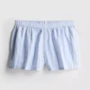 Pantaloni scurți de pijamale din bumbac cu dungi, tip Oxford