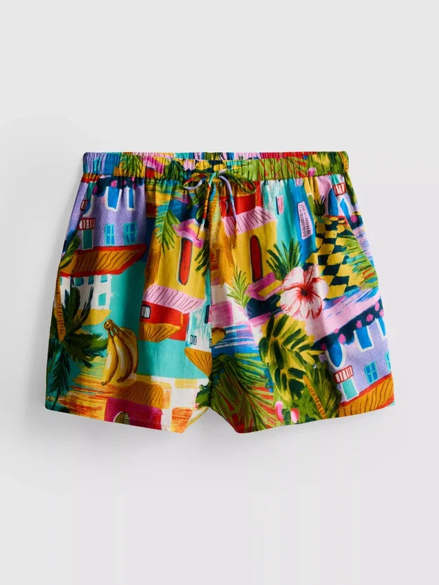 Pantaloni scurți de plajă cu imprimeu Pantaloni scurți de plajă cu imprimeu