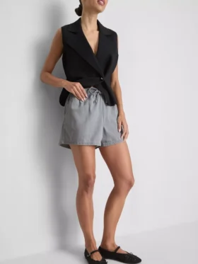 Pantaloni scurți de trening din denim de bumbac