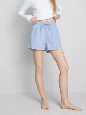 Pantaloni scurți de trening din denim de bumbac
