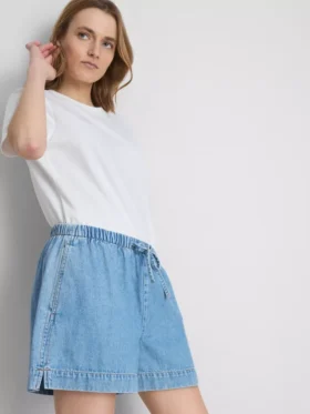 Pantaloni scurți de trening din denim de bumbac