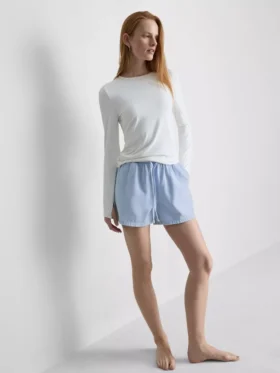 Pantaloni scurți de trening din denim de bumbac