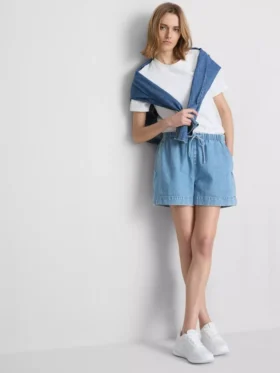 Pantaloni scurți de trening din denim de bumbac