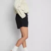 Pantaloni scurți de trening din denim de bumbac Pantaloni scurți de trening din denim de bumbac