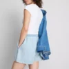 Pantaloni scurți de trening din denim de bumbac Pantaloni scurți de trening din denim de bumbac