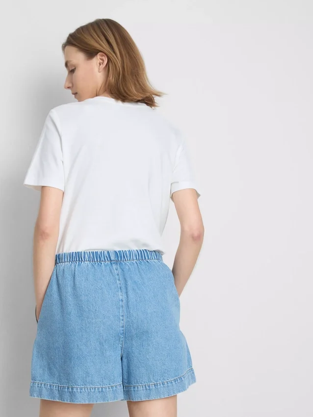 Pantaloni scurți de trening din denim de bumbac Pantaloni scurți de trening din denim de bumbac