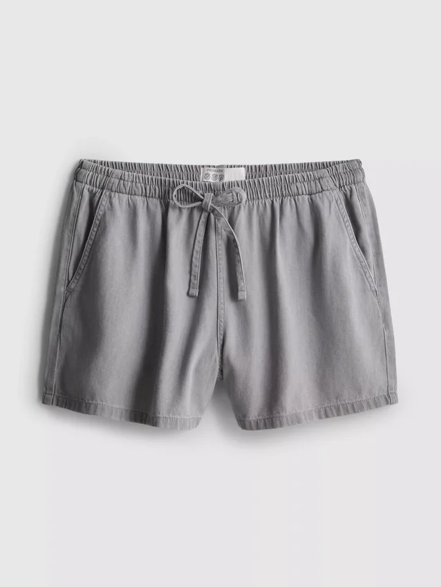 Pantaloni scurți de trening din denim de bumbac Pantaloni scurți de trening din denim de bumbac