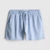 Pantaloni scurți de trening din denim de bumbac Pantaloni scurți de trening din denim de bumbac