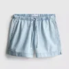 Pantaloni scurți de trening din denim de bumbac Pantaloni scurți de trening din denim de bumbac