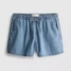 Pantaloni scurți de trening din denim de bumbac Pantaloni scurți de trening din denim de bumbac