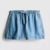 Pantaloni scurți de trening din denim de bumbac Pantaloni scurți de trening din denim de bumbac