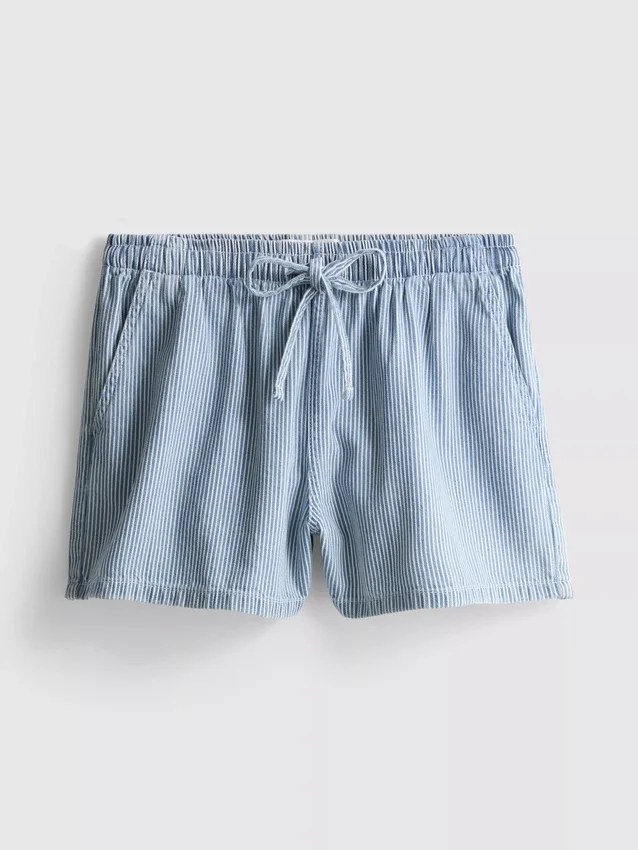Pantaloni scurți de trening din denim de bumbac Pantaloni scurți de trening din denim de bumbac