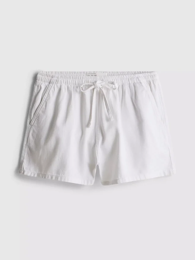 Pantaloni scurți de trening din denim de bumbac Pantaloni scurți de trening din denim de bumbac