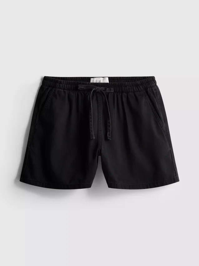 Pantaloni scurți de trening din denim de bumbac Pantaloni scurți de trening din denim de bumbac