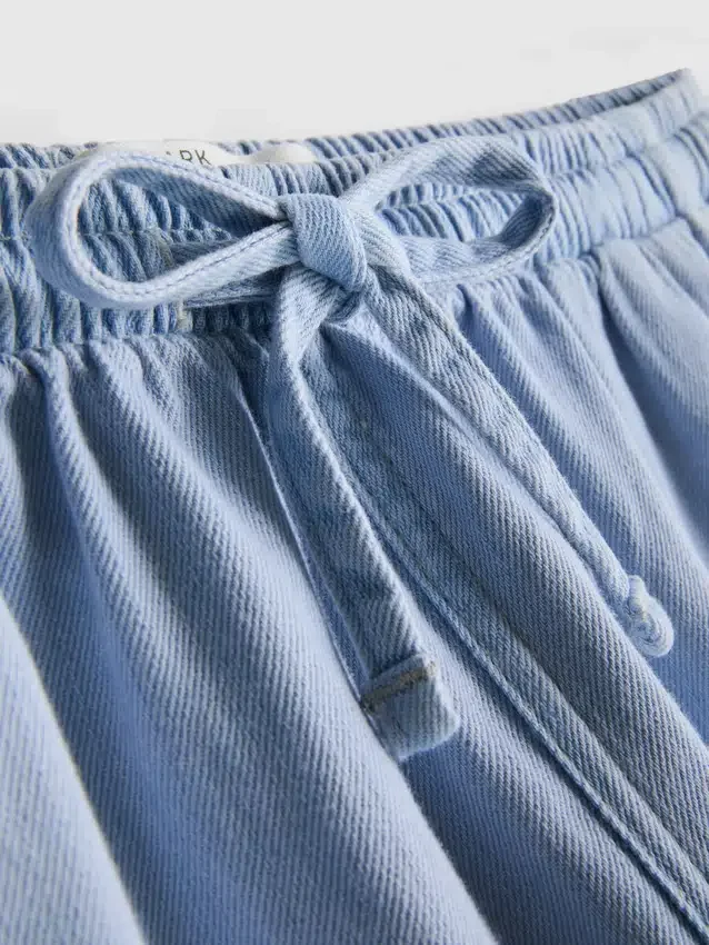 Pantaloni scurți de trening din denim de bumbac Pantaloni scurți de trening din denim de bumbac