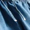 Pantaloni scurți de trening din denim de bumbac Pantaloni scurți de trening din denim de bumbac