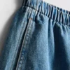 Pantaloni scurți de trening din denim de bumbac Pantaloni scurți de trening din denim de bumbac